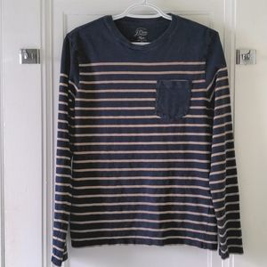 J. Crew navy striped shirt